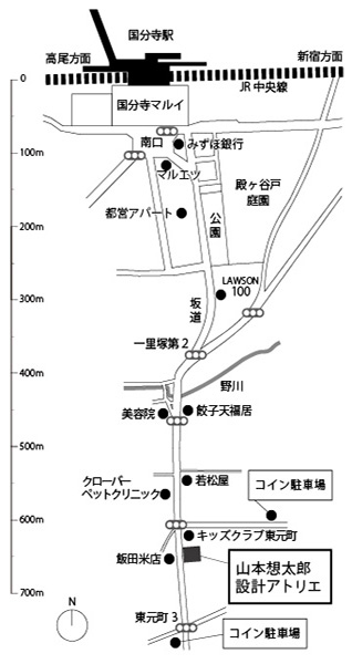 山本想太郎設計アトリエ地図